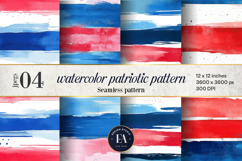 Watercolor Patriotic Pattern | Patriotic Background Product Image 1