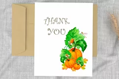 Watercolor clipart autumn.Pumpkin sublimation. PNG JPG Product Image 3