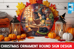 Halloween Ornaments Round Sign PNG, Halloween Round Sign PNG Product Image 1