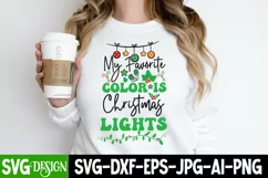 My Favorite Color is Christmas Lights SVG Cut File,Christmas Product Image 2