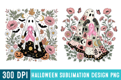Breast Cancer png,Breast Cancer boo ghost pink Sublimation Product Image 3