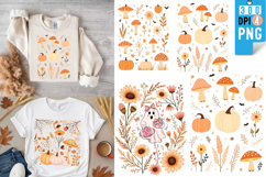 Boho Thanksgiving Design |Abstrac Fall t-Shirt Design Product Image 1