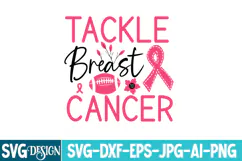 Tackle Breast Cancer Svg Design,Breast Cancer Svg Design Product Image 1
