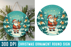 Christmas Ornaments Round Sign PNG, Christmas Round Sign PNG Product Image 1