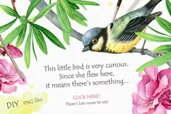 30%OFF! Watercolor Flowers and Bird Product Image 6