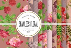 Beige Floral Backgrounds - Seamless Patterns Product Image 1
