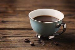 Cup of italian stong coffee espresso on the vintage table Product Image 1