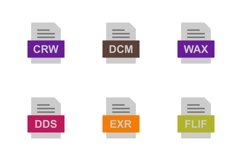 Set Of File Formats Icons Product Image 1