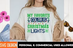 My Favorite Color is Christmas Lights SVG Cut File,Christmas Product Image 1