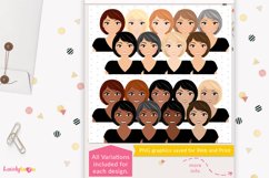 Girl clipart avatar, female logo, social brand LVB64 Olive Product Image 2