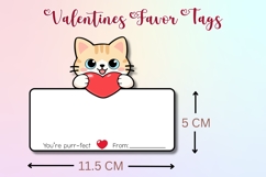 8 Valentine's Cat Favor Tags Product Image 5