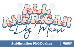 American Dog Mama Papa 4th of July USA Paw DTF PNG Bundle Product Image 2