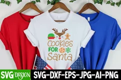 Cookies For Santa SVG Cut File,Cookies For Santa SVG Quotes Product Image 1