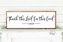 Thank The Lord For This Food Amen - Farmhouse Sign SVG Product Image 1