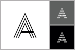 Linear Letter A Monogram Symbol for Brand Identity Product Image 1
