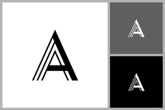 Linear Letter A Monogram Symbol for Brand Identity Product Image 1