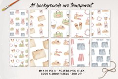 Watercolor Seamless Patterns Holiday Clothing Suitcase Fun Product Image 2