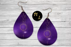 Aquarius earrings png,Horoscope earrings png desig Product Image 1
