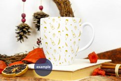 Bistro mug mockup PSD full wrap, Winter White mug mock up Product Image 4