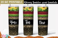 Serape and leopard 20 oz Skinny Tumbler wrap Product Image 1