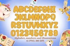 Princess Alphabet clipart PNG bundle Product Image 1