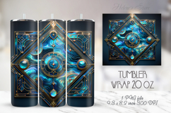 Cosmic night sky tumbler 20oz wrap sublimation design png Product Image 1