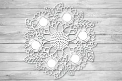Floral Mandala SVG | Sunflower SVG Mandala Design Product Image 10
