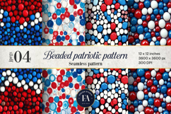 Beaded Patriotic Pattern | Patriotic Background Product Image 1