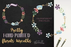 Floral Keys Wreaths Watercolor 7 Flowers Leaves Berries Key Product Image 2