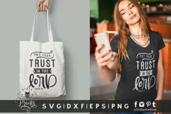 Put Your Trust In The Lord SVG | Bible Verse SVG Cut File Product Image 2