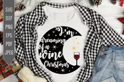 I'm dreaming of a Wine Christmas. Funny Wine Drinking Design Product Image 1