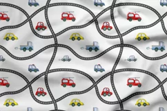 Watercolor funny cars seamless patterns. Digital paper Product Image 3
