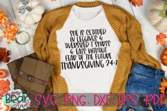 Clothed in Leggings &amp; Oversized T-Shirts- A Thanksgiving SVG Product Image 1