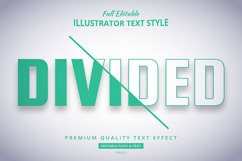 Divided Trend Unique 3D Illustrator Text Style Effect Product Image 1