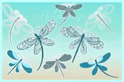 Dragonfly Mandala Zentangle Bundle Svg Dxf Eps Png Pdf Files - Free Design of The Week Product Image 2