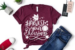 Harvest Be Your Blessings, Thanksgiving Quotes SVG, Fall SVG Product Image 1