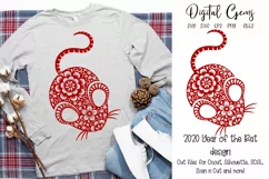 Rat, Chinese new year 2020 SVG / DXF / EPS / PNG files Product Image 1