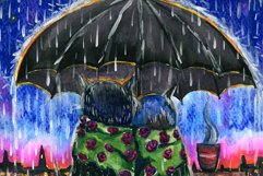 Love clipart, Cat clipart, watercolor cat clipart, Digital Product Image 4