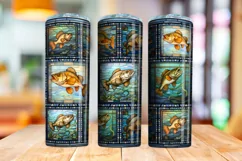 Stained Glass Fish Sublimation Skinny Tumbler | 20oz Product Image 4