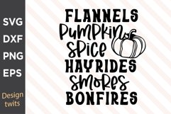 Flannels Pumpkin Spice Hayrides Smores Bonfires SVG Product Image 1