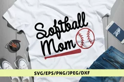 Softball Mom - Baseball SVG EPS DXF PNG Cutting Files Product Image 1