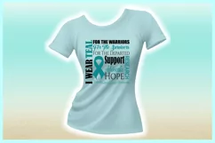 I WEAR TEAL Cervical Cancer SVG DXF EPS PNG PDF Product Image 2