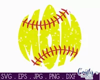 Grunge Softball Mom | Sports Svg Design Cut File Product Image 2