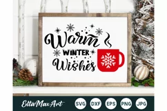 Warm winter wishes Christmas shirt svg, Christmas SVG, Product Image 1