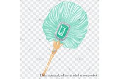 100 Hand Painted Watercolor Handy Feather Fan Clip Arts Product Image 6