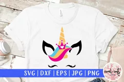 Unicorn Queen Face - Unicorn SVG EPS DXF PNG Product Image 1