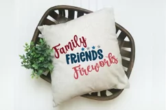 Family Friends Fireworks SVG Cut File - Patriotic SVG DXF Product Image 3