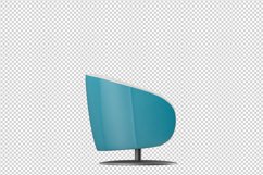 Isometric Arm Chair 3D isolated render Product Image 1