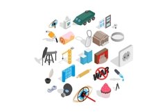 Creature icons set, isometric style Product Image 1