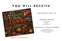 Raised Under Country Skies Tumbler Wrap Product Image 2